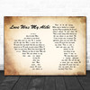 Kristoffer Fogelmark Love Was My Alibi Man Lady Couple Song Lyric Quote Print