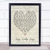 Lay Lady Lay Bob Dylan Script Heart Quote Song Lyric Print