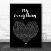 Owl City My Everything Black Heart Song Lyric Music Wall Art Print