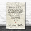 Let's Stick Together Bryan Ferry Script Heart Quote Song Lyric Print