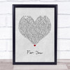 Liam Payne & Rita Ora For You Grey Heart Quote Song Lyric Print