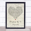 Lifehouse Hanging By A Moment Script Heart Song Lyric Quote Print