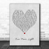 Linkin Park One More Light Grey Heart Quote Song Lyric Print