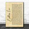 Lionel Richie & Mariah Carey Endless Love Rustic Script Song Lyric Quote Print