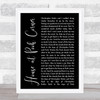 Loggins & Messina House at Pooh Corner Black Script Song Lyric Quote Print