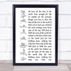 Louis Armstrong We Have All The Time In The World White Script Song Lyric Print