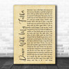 Luther Vandross Dance With My Father Rustic Script Song Lyric Quote Print