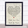 Mama Cass Elliot Make Your Own Kind Of Music Script Heart Song Lyric Print