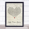 Massive Attack Safe From Harm Script Heart Song Lyric Quote Print