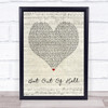 Meat Loaf Bat Out Of Hell Script Heart Quote Song Lyric Print
