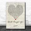 Meat Loaf Dead Ringer for Love Script Heart Quote Song Lyric Print