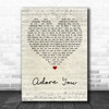 Miley Cyrus Adore You Script Heart Song Lyric Quote Print