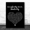 Dean Martin Everybody Loves Somebody Black Heart Song Lyric Music Wall Art Print