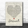 NEIKED Sexual Script Heart Song Lyric Quote Print