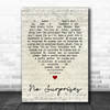 No Surprises Radiohead Script Heart Quote Song Lyric Print