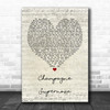 Oasis Champagne Supernova Script Heart Song Lyric Quote Print