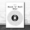 Oasis Rock 'n' Roll Star Vinyl Record Song Lyric Quote Print