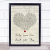 Paloma Faith Only Love Can Hurt Like This Script Heart Song Lyric Quote Print
