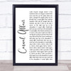 Panic! At The Disco Casual Affair White Script Song Lyric Quote Print