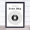 Paolo Nutini Iron Sky Vinyl Record Song Lyric Quote Print