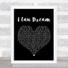 Boyzone I Can Dream Black Heart Song Lyric Music Wall Art Print