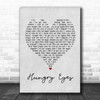 Patrick Swayze Hungry Eyes Grey Heart Quote Song Lyric Print