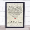 Pink Floyd Fat Old Sun Script Heart Song Lyric Quote Print