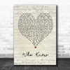 Pink Who Knew Script Heart Quote Song Lyric Print