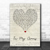 Plumb In My Arms Script Heart Song Lyric Quote Print