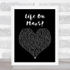 David Bowie Life On Mars Black Heart Song Lyric Music Wall Art Print