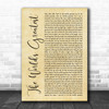 R Kelly The World's Greatest Rustic Script Song Lyric Quote Print
