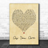 Rag'n'Bone Man As You Are (Shy FX Remix) Vintage Heart Quote Song Lyric Print