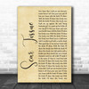 Red Hot Chili Peppers Scar Tissue Rustic Script Song Lyric Quote Print