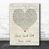 Redbone Come And Get Your Love Script Heart Song Lyric Quote Print
