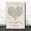 REO Speedwagon Can't Fight This Feeling Script Heart Song Lyric Quote Print