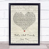 Rod Stewart That's What Friends Are For Script Heart Song Lyric Quote Print