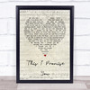 Ronan Keating This I Promise You Script Heart Song Lyric Quote Print