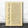 Rupert Holmes Escape (The Piña Colada Song) Rustic Script Song Lyric Quote Print