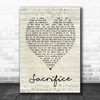 Sacrifice Elton John Script Heart Song Lyric Quote Print
