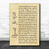 Seether Against The Wall Rustic Script Song Lyric Quote Print