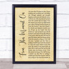 Shania Twain From This Moment On Rustic Script Song Lyric Quote Print