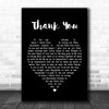 Led Zeppelin Thank You Black Heart Song Lyric Music Wall Art Print