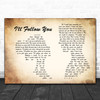 Shinedown I'll Follow You Man Lady Couple Song Lyric Quote Print
