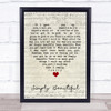 Simply Beautiful Al Green Script Heart Quote Song Lyric Print