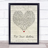 Simply Red For Your Babies Script Heart Quote Song Lyric Print