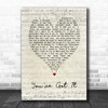 Simply Red You've Got It Script Heart Song Lyric Quote Print