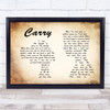 Skinny Lister Carry Man Lady Couple Song Lyric Quote Print
