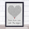 Stephanie Mills Never Knew Love Like This Before Grey Heart Song Lyric Print
