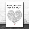 Stephanie Mills Never Knew Love Like This Before Heart Song Lyric Quote Print