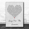 Stereophonics Song For The Summer Grey Heart Quote Song Lyric Print
